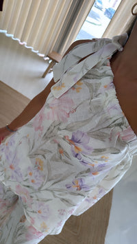 Conjunto linho top florido