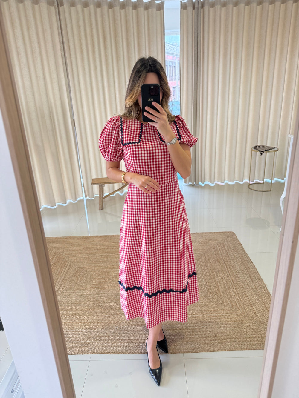 Vestido Vichy Rouge