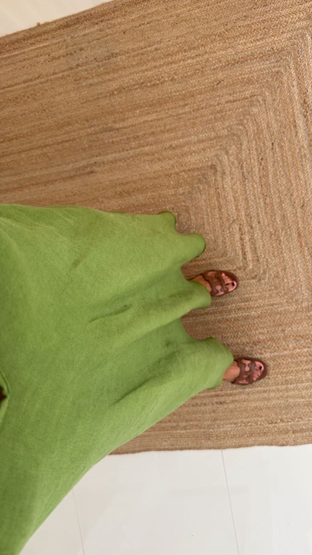 Vestido de linho verde