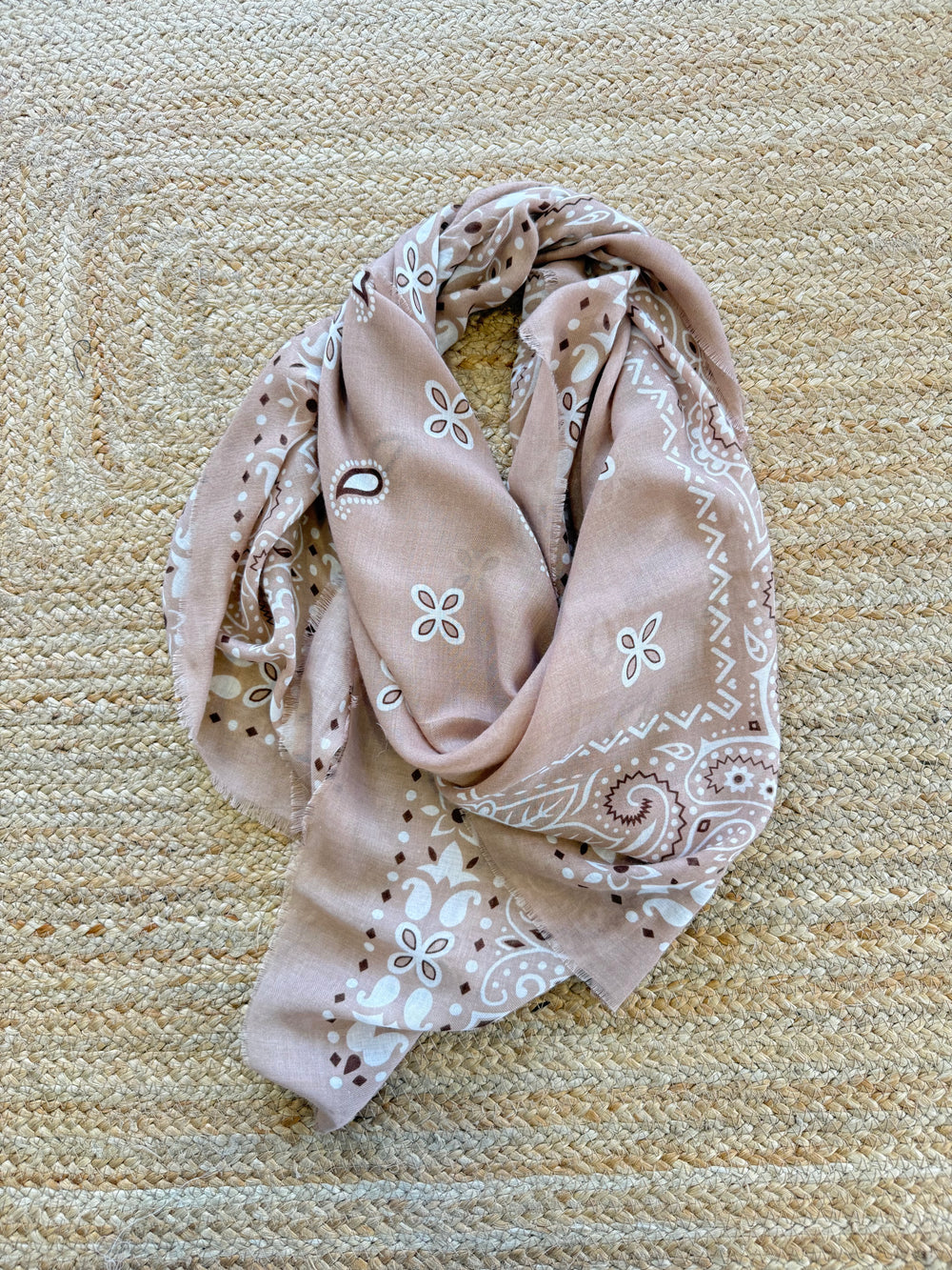 Lenço bandana bege