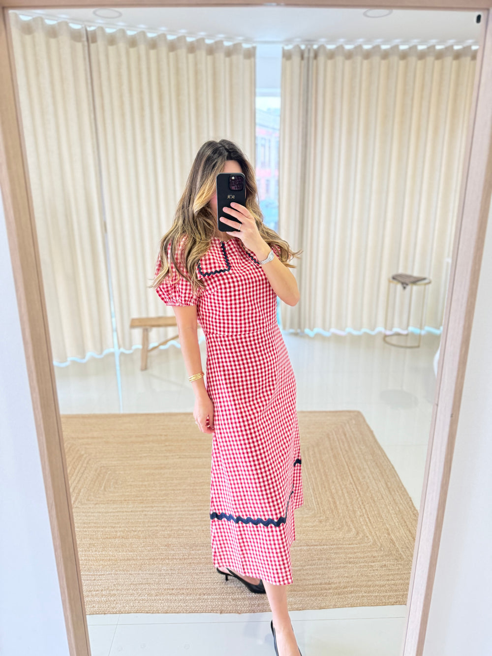 Vestido Vichy Rouge