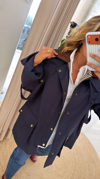 Parka com capuz removível
