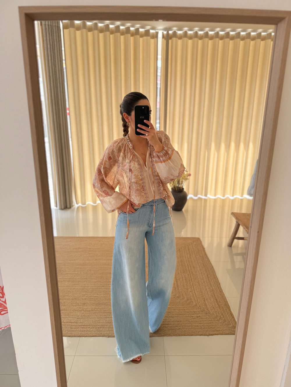 Calça de ganga wide leg
