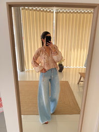 Calça de ganga wide leg
