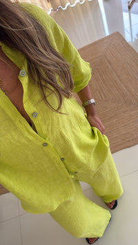 Conjunto de linho Lima