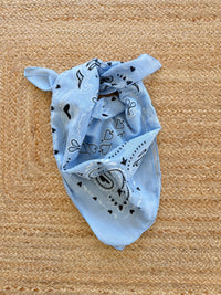 Lenço bandana quadrado Azul