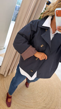 Parka azul marinho