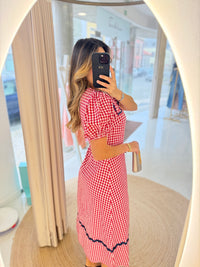 Vestido Vichy Rouge