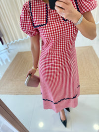 Vestido Vichy Rouge