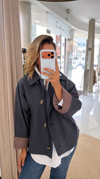 Parka azul marinho