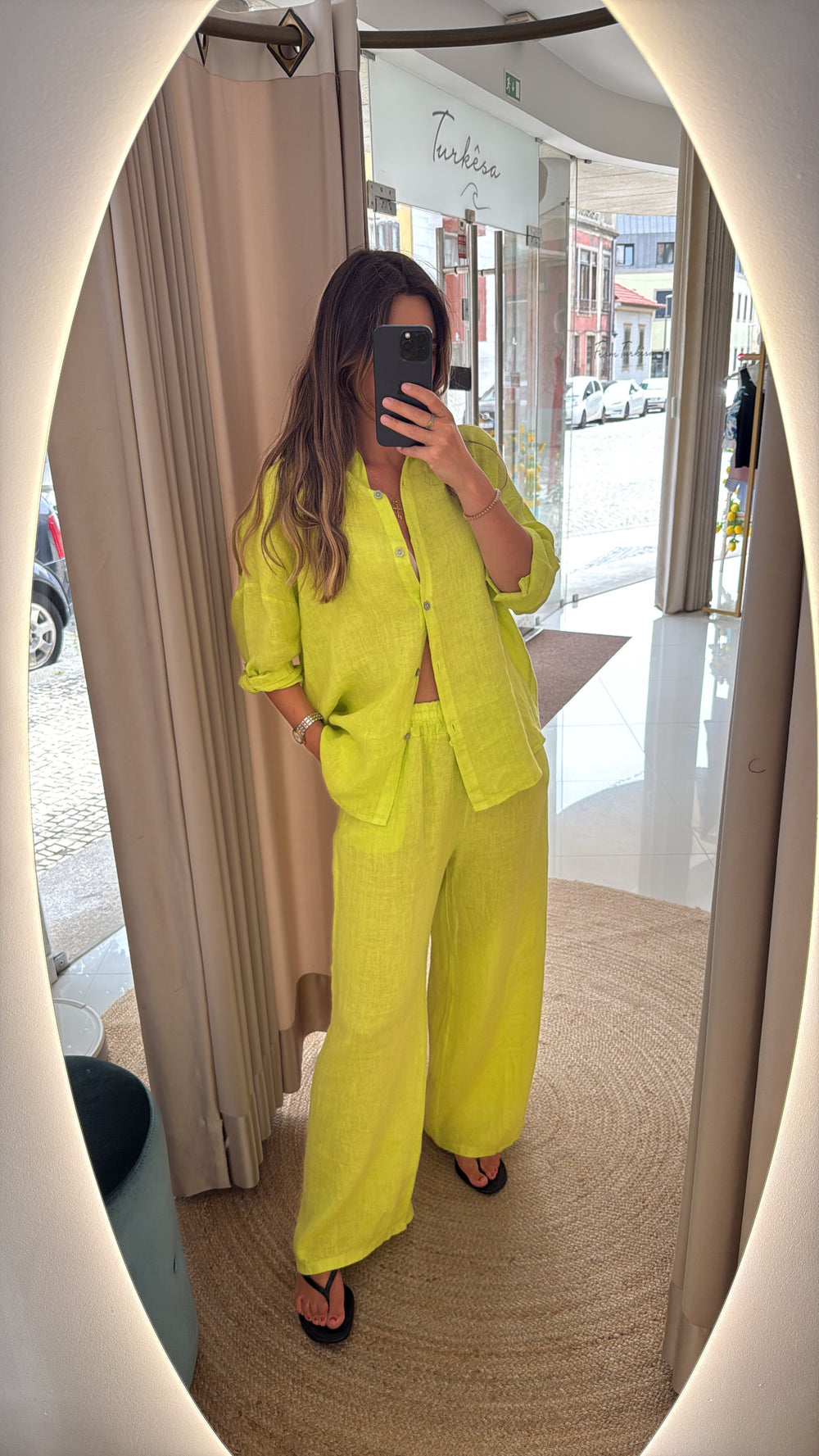 Conjunto de linho Lima