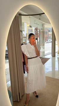 Vestido bordado inglês branco