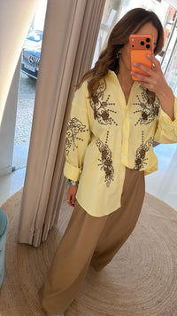 Camisa Bordado e Missangas