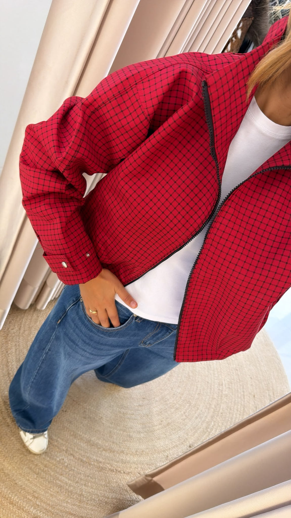 Bomber impermeável vermelho