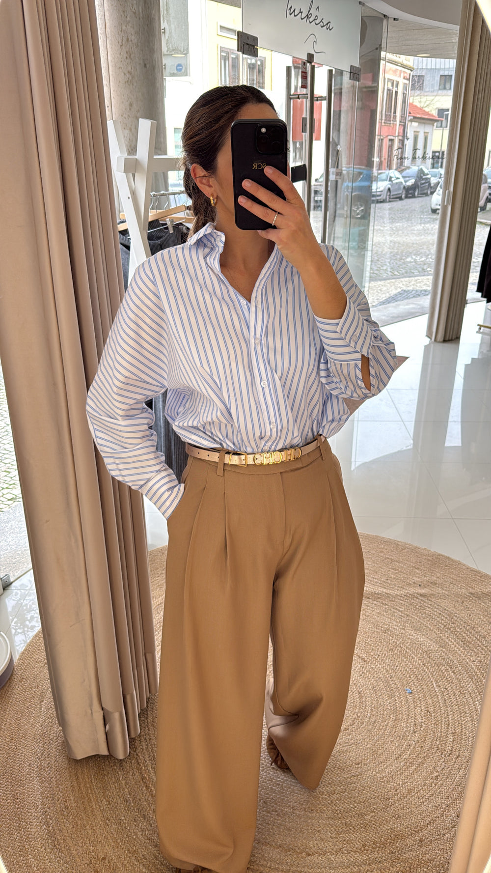 Calça Clássica Camel