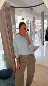 Calça de ganga taupe