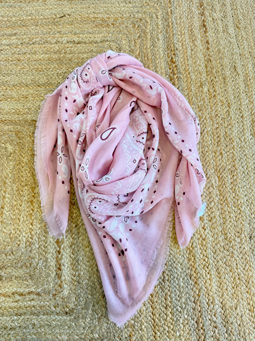 Lenço bandana rosa