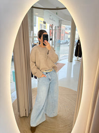 Camisola de malha bege