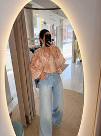 Camisa estampada Semi transparente
