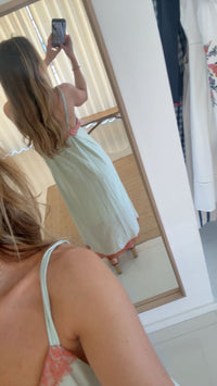 Vestido verde água renda