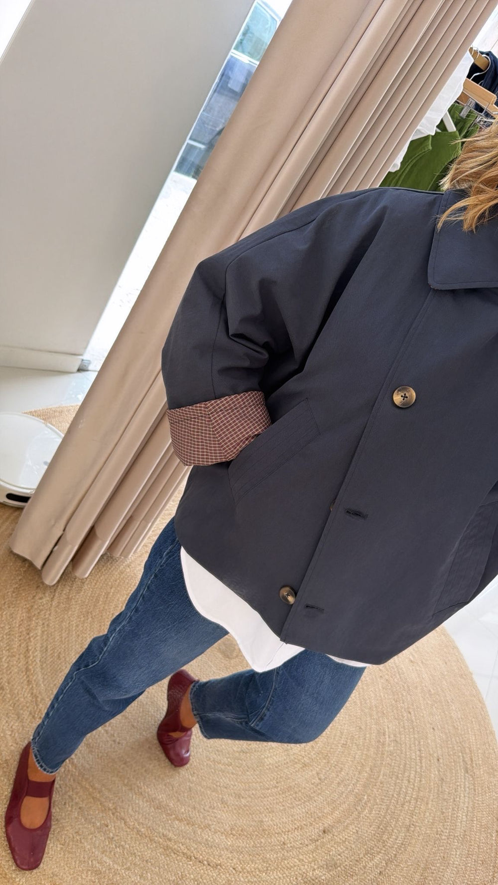 Parka azul marinho