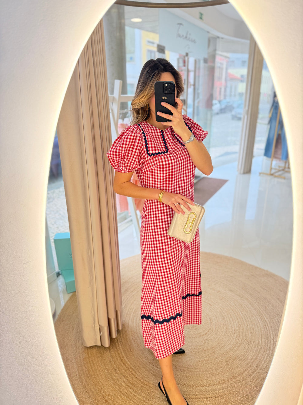 Vestido Vichy Rouge