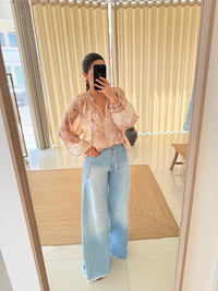 Camisa estampada Semi transparente