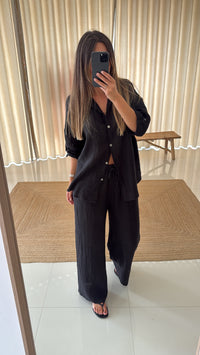 Conjunto de linho preto