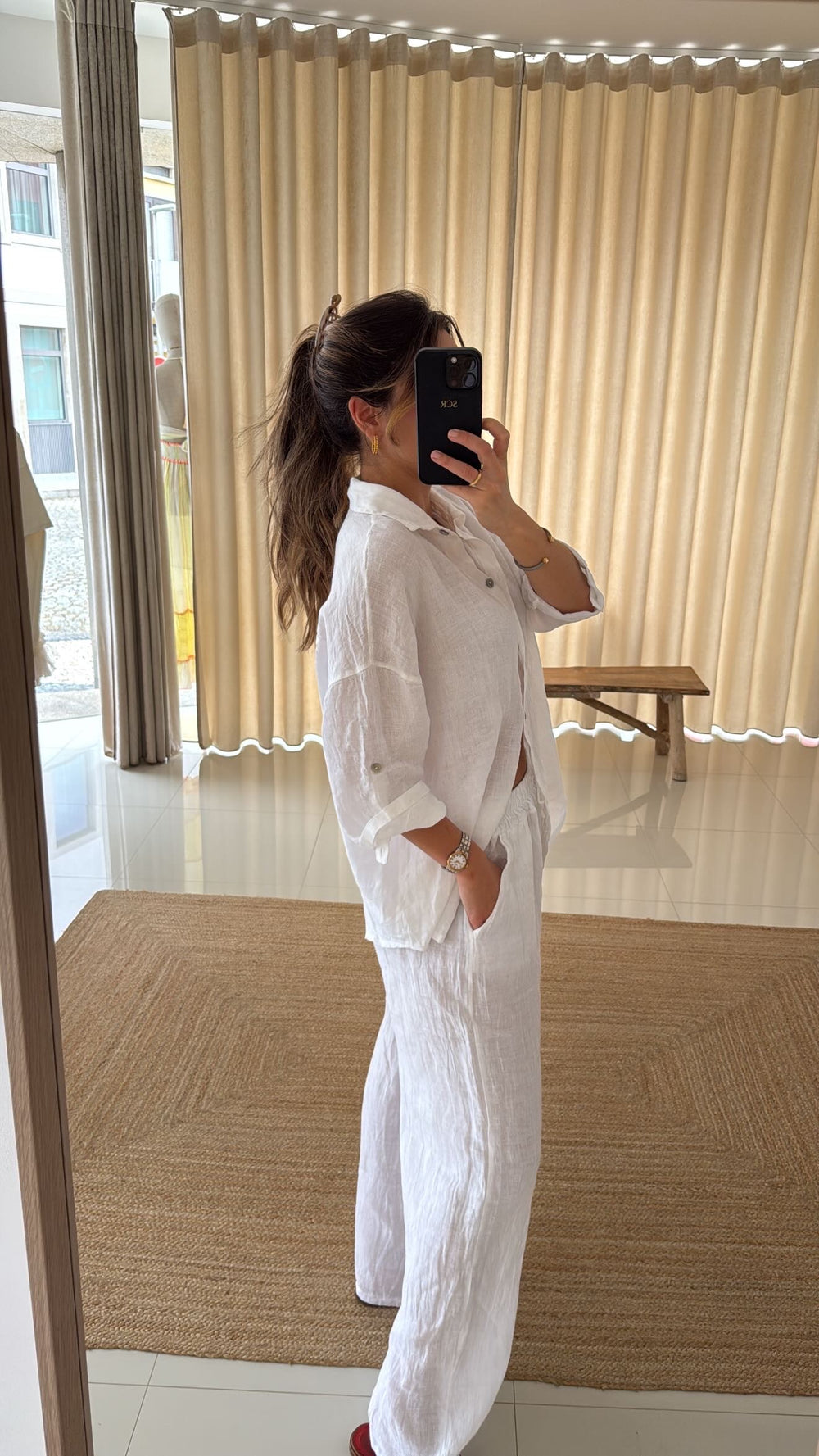 Conjunto de linho branco