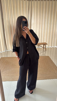 Conjunto de linho preto