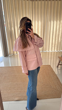 Gabardine bordada rosa