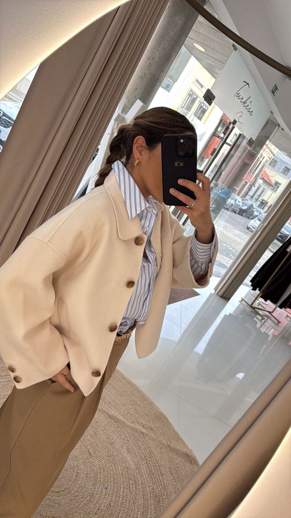 Sobretudo em mistura de lã