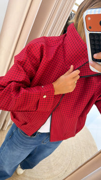 Bomber impermeável vermelho