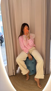 Camisola Azul Bebé com Laço em Organza