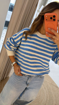 Camisola às Riscas Azul & Branco