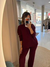Conjunto de malha meia gola