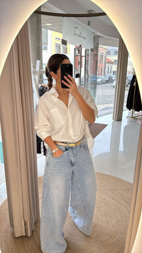Jeans Extra Wide Leg Azul Claro