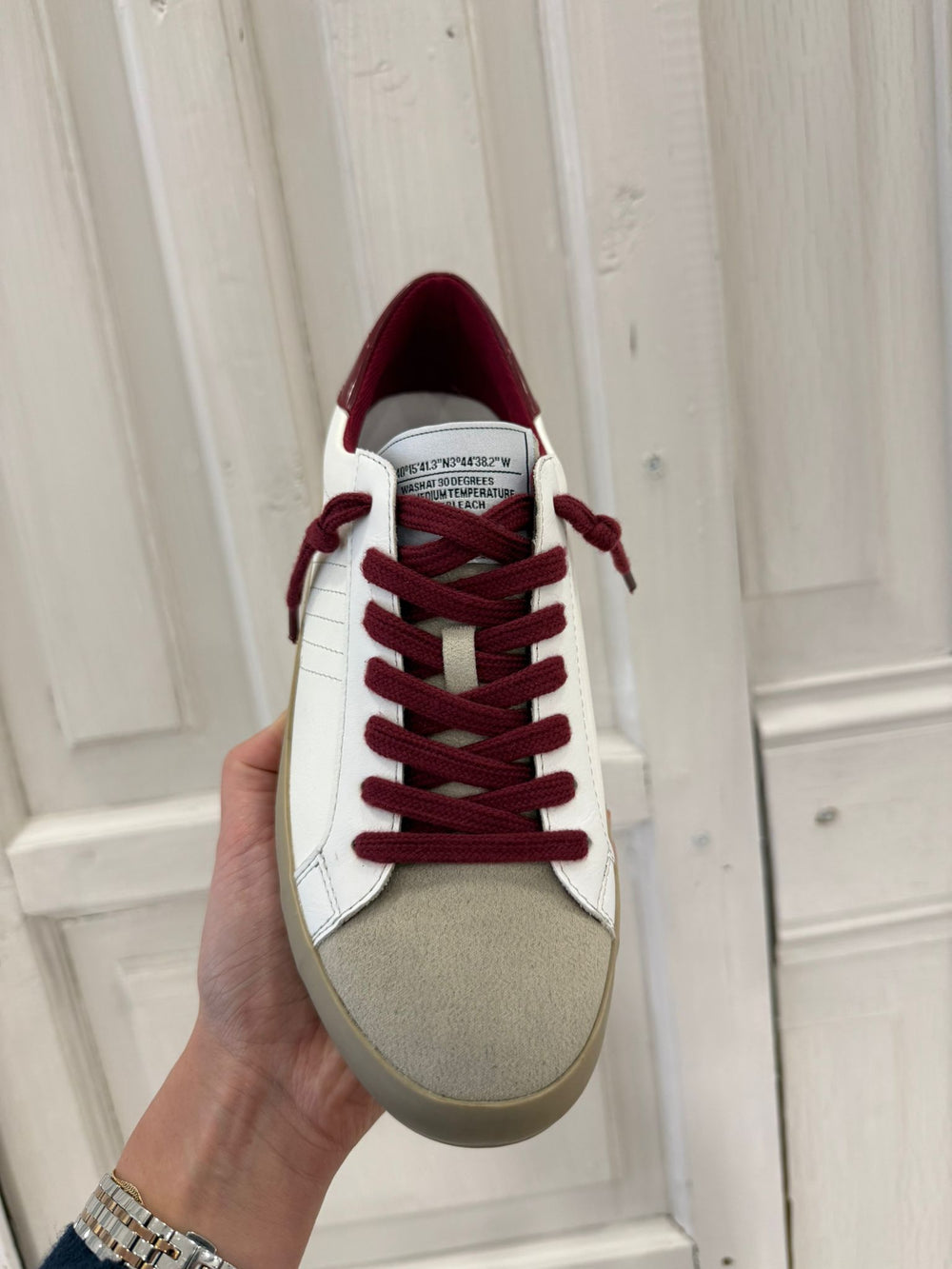 Sapatilhas Corina Branco e Bordo