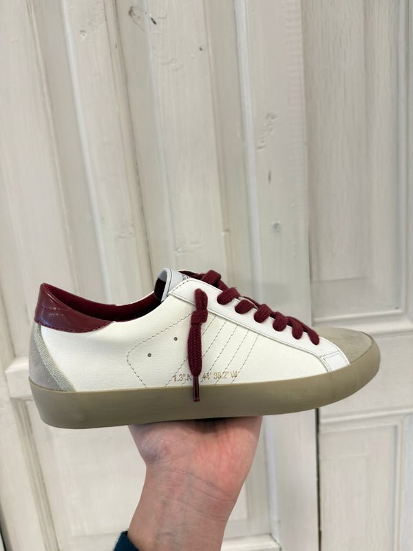 Sapatilhas Corina Branco e Bordo